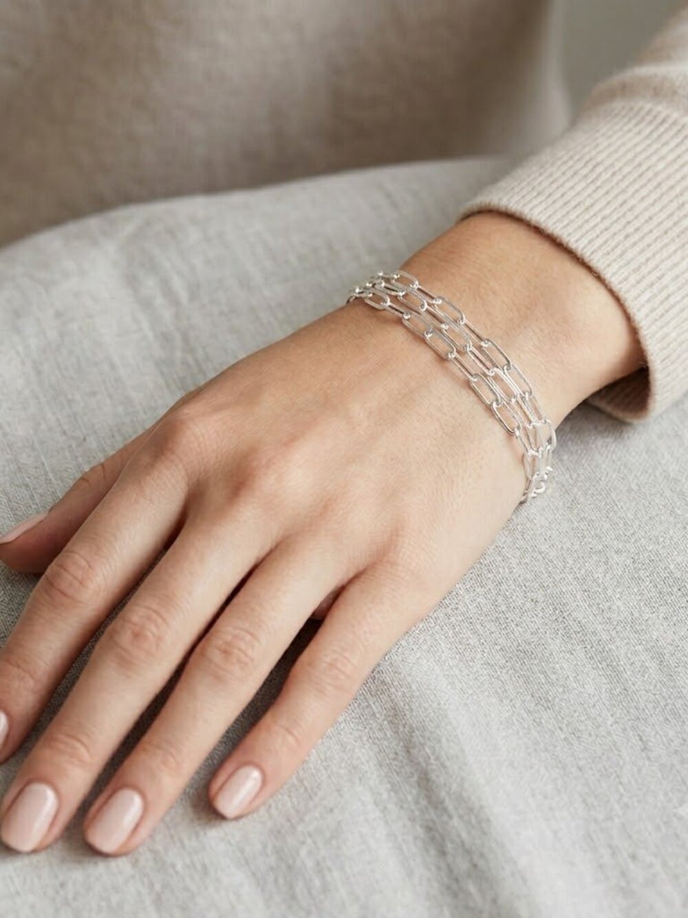 Sterling Silver Paperclip Bracelet